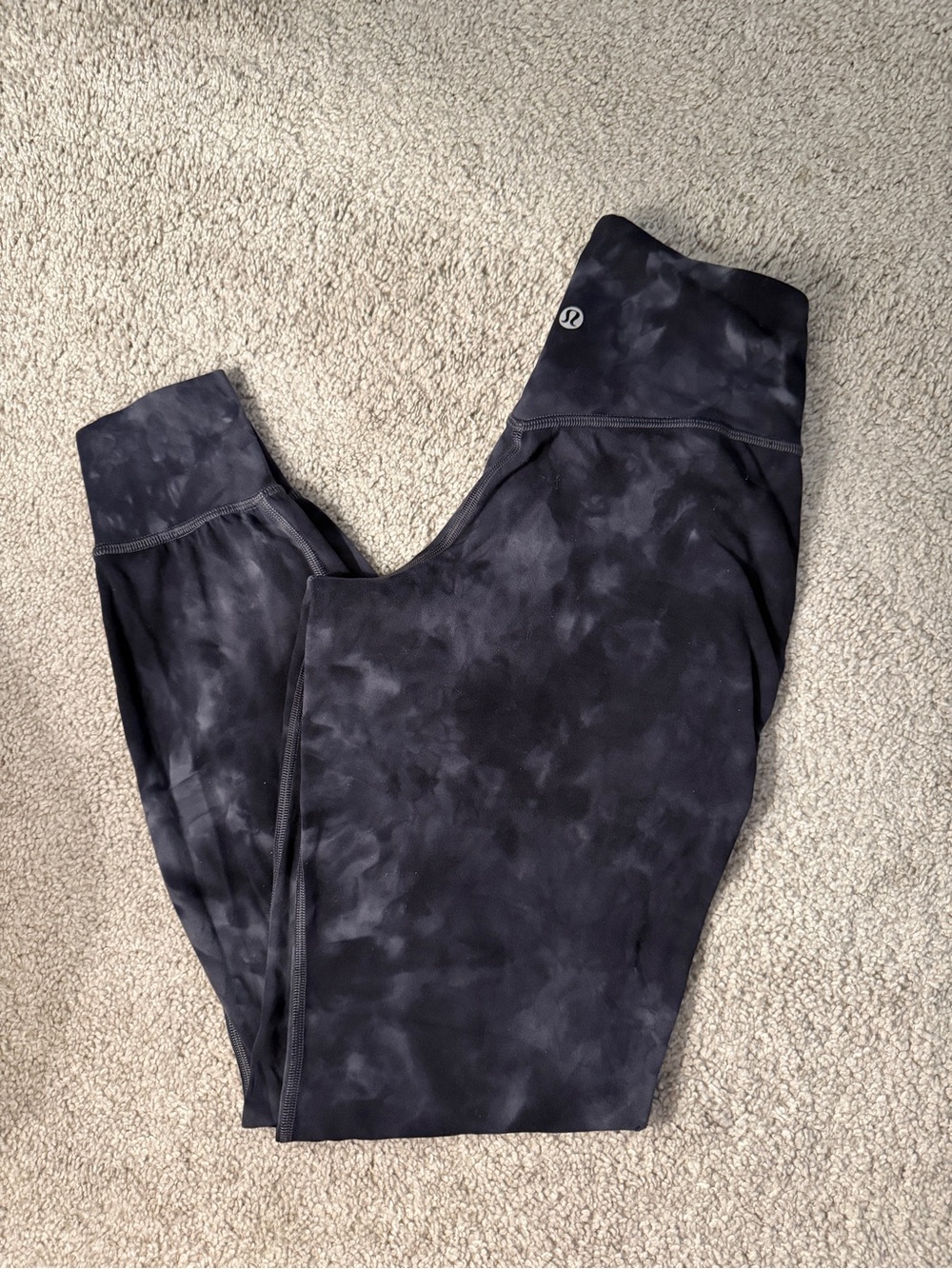 lululemon athletica Black Marble Tie-Dye joggers